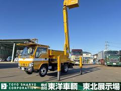 エルフトラック  高所作業車 上物タダノ製 型式AT146TE 地上高14.5m+0.6m 電工仕様 バケット昇降可 首振りバケット ウインチ付 ジブ付 サブエンジン式 5速ミッション 走行11.7万km 中古車画像
