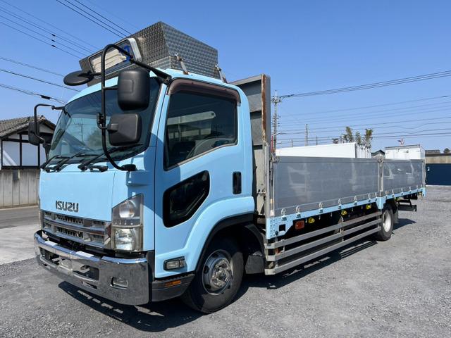増トンアルミブロック平ボディ積載６３００ｋｇ７０ｃｍ高あおり　フルワイド６６５０ボディ☆５方開☆木床☆丸フック：２対　引き出しフック：１６対☆６速マニュアル☆ターボ付☆電各ミラー☆バックカメラ☆ＥＴＣ☆キーレス☆集中ドアロック☆坂道発進補助
