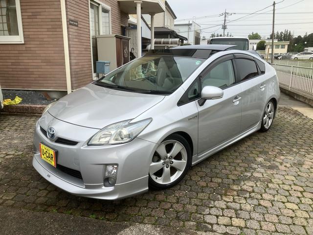 プリウス Ｇ　サンルーフ　モデリスタ　フルエアロ　車高調　ナビ　テレビ　Ｂｌｕｅｔｏｏｔｈ　バックカメラ　ＥＴＣ　クルーズコントロール　ソーラーパネル　スマートキー　ハイブリッド（1枚目）