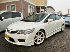 シビック タイプR 車高調 ナビ テレビ Bluetooth CD ETC 前後ドライブレコーダー 6速マニュアル 水温、油温、油圧計、チャンピオンシップホワイト、プッシュスタート 中古車画像