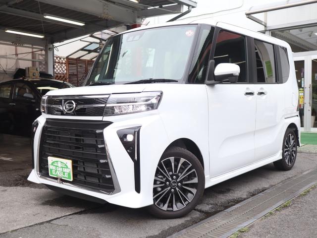 ダイハツ タント カスタムＲＳ　両側電動スライド　パノラマモニター用カメラ　１オーナー　禁煙車　シートヒーター　ハーフレザーシート　前後コーナーセンサー　スマートキー