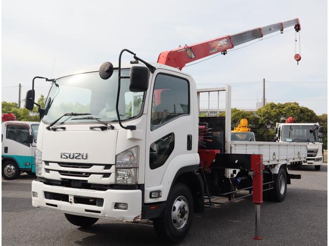 ４段　ラジコン付　荷台長５，４００ｍｍ　走行３３千ｋｍ　２．９ｔ吊４段　木平　ユニック　フックイン　ラジコン　ブーム、アウトリガー未格納警報装置付　パブコ　３方開　ロープ穴３対　精工ラック　アオリ上アングル補強　荷台長５，４００ｍｍ　走行３３千ｋｍ