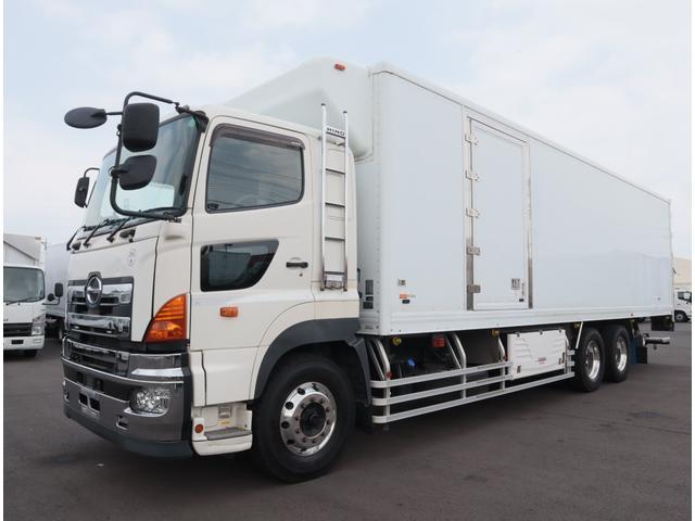 プロフィア 低温冷凍車　総輪エアサス　格納パワーゲート　荷台長９，４６０ｍｍ　積載１２．７ｔ　菱重　ＴＵ１００ＳＡ　－３５℃設定　サブエンジン式　スタンバイ付　サイドドア　リア観音　ジョロダーレール４列　メッキ、ステンレスパーツ　フロア７ＭＴ（1枚目）