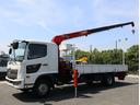 ヒノレンジャー ２．９ｔ吊４段クレーン　荷台長５，５００ｍｍ　ユニック　ＵＲＧ３４４（ＲＡ１）　フックイン　ラジコン　ＭＬ警報型（定格荷重指示装置付）　ブーム、アウトリガー未格納警報付　高さ制限付　３方開　精工ラック　フロア６ＭＴ　取説有　ＥＴＣ　社外ナビ（1枚目）