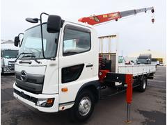 ヒノレンジャー 2.9t吊4段クレーン ラジコン付 荷台長5,400mm ユニック URG344(RA1) フックイン ラジコン ML警報型(定格荷重指示装置付) ブーム・アウトリガー未格納警報付 3方開 ロープ穴3対 丸カンフック4対 精工ラック 取説有 中古車画像