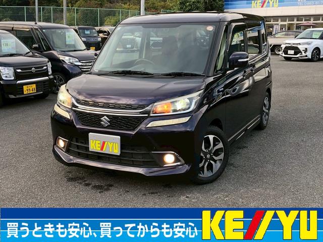 ソリオバンディット(スズキ) ハイブリッドＭＶ　禁煙　ＥＴＣ　純正７型ナビ　シートヒーター　片側自動スライド　クルーズコントロール　ＬＥＤヘッドライト　フォグ　オートライト　ＡＳＶ　ＴＲＣ　プッシュスタート　フルセグ　電動格納ミラー　スペアキー有 中古車画像