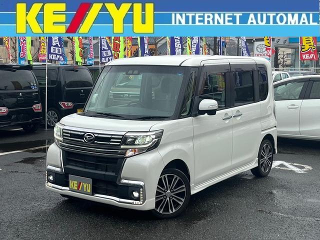 タント カスタムＲＳターボ　トップエディションＳＡＩＩＩ　衝突軽減　禁煙車１オーナー　後期型　２０２２年製グッドイヤー夏タイヤ　パナソニック製Ｂｌｕｅｔｏｏｔｈオーディオ対応ＳＤナビ／Ｂカメラ　ＥＴＣ　ドラレコ　コーナーセンサー　ヒーター付ハーフレザーベンチシート