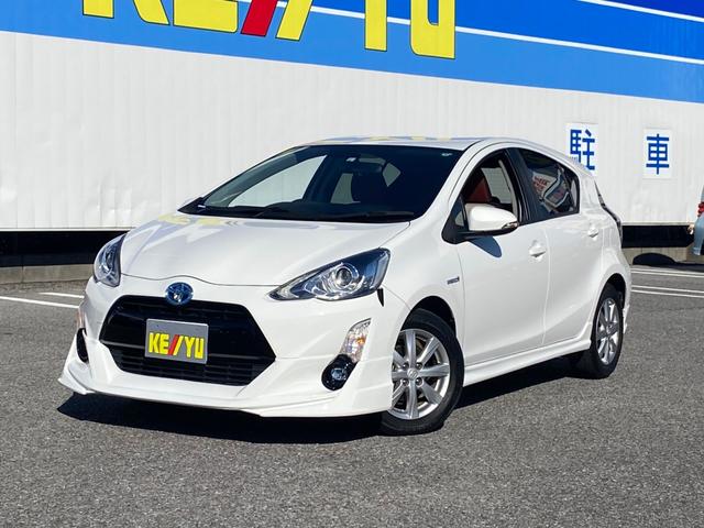 トヨタ アクア Ｓ 禁煙車 エアロ 中期型 ＳＤナビ Ｂｌｕｅｔｏｏｔｈ 