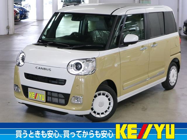 ムーヴキャンバス ストライプスGターボ 4WD 新品ナビ取付 パノラマ