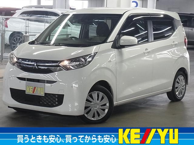 三菱 ｅＫワゴン Ｍ　衝突軽減ブレーキ　車線逸脱警報　パーキングセンサー　シートヒーター　ケンウッドナビ　ＣＤ再生　ＴＶ　ＥＴＣ　キーレスエントリー　電格ミラー　アイドリングストップ　スペアキー・記録簿・取扱説明書有