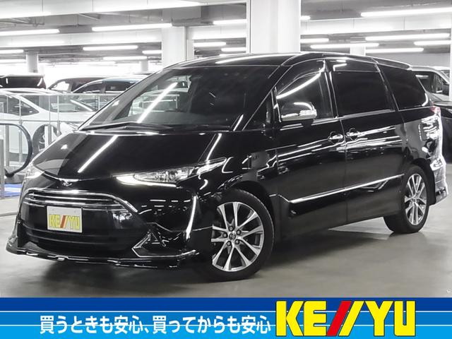 エスティマ アエラス　プレミアム　寒冷地仕様　セーフティセンス　モデリスタエアロ　大型ムーンルーフ　後席モニター　パイオニア９インチナビ　パワーバックドア　両側電動スライド　ＥＴＣ２．０　ＢＴオーディオ　フルセグ　ＡＣ１００Ｖ　クルコン　パワーシート　ＬＥＤライト（1枚目）
