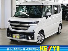 スペーシアカスタム ハイブリッドGS 4WD 届出済未使用車 デュアルセンサーブレーキサポートII 全車速追従クルコン 車線逸脱警報 シートヒーター パワースライドドア オートブレーキホールド 後席サンシェード シートアンダーボックス LEDライト 純正14AW 中古車画像