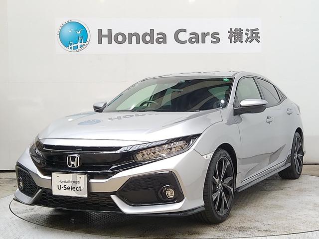 シビック(ホンダ) ハッチバック　ＨｏｎｄａＳＥＮＳＩＮＧ　メモリーナビ　　Ｂｌｕｅｔｏｏｔｈ　リアカメラ　純正アルミ　ＬＥＤヘッドライト・フォグライト　ＥＴＣ　ＵＳＢ入力端子　パドルシフト　前席シートヒーター　ワンオーナー　修復歴無 中古車画像