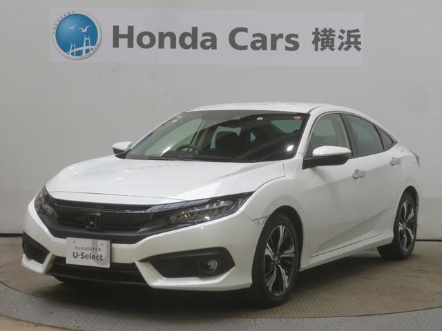 ホンダ シビック セダン　ＨｏｎｄａＳＥＮＳＩＮＧ　純正ドラレコ　Ｍナビ　Ｒカメラ　ＥＴＣ　パドルシフト　ＬＥＤヘッドライト　フォグＬＥＤ　シートヒーター　ＢＴオーディオ　ＵＳＢ　オートライト　オートワイパー　Ｂモニター