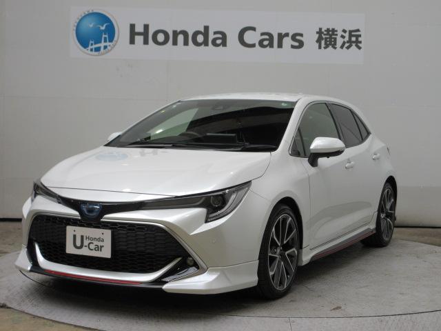 カローラスポーツ(トヨタ) ハイブリッドＧＺ　衝突被害軽減ブレーキ　前後ドラレコ　ＥＴＣ２．０　メモリーナビ　フルセグ　ブルートゥースオーディオ　リアカメラ　ＢＳＩ　サイドエアバック　フルエアロ　テールゲートスポイラー　純正アルミ　スマキー　禁煙 中古車画像