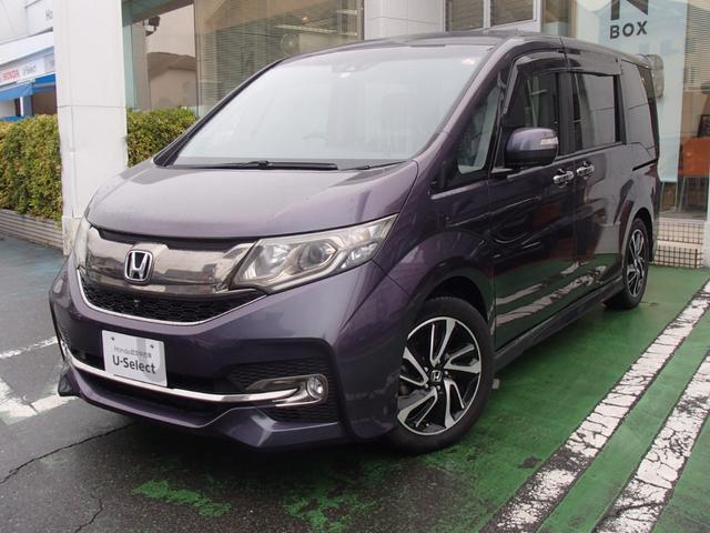 ホンダ ステップワゴンスパーダ スパーダ・クールスピリット　純正７インチメモリーナビ　マルチビューカメラ　リア席モニター　ＥＴＣ　ＤＶＤ再生　ＣＤ再生　ｂｌｕｅｔｏｏｔｈ接続可能　スマートキー　ＨＩＤヘッドライト　ホンダセンシング　ＬＫＡＳ　禁煙　ＶＳＡ