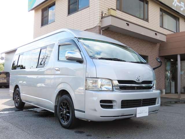 ハイエースワゴン グランドキャビン 純正ナビTVバックモニター フリップダウンモニター ETC 社外ドライブレコーダー 社外15インチアルミ(1枚目)