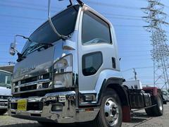 いすゞ　フォワード　４．５５ｔ積フックロールＷシリンダーＪＭ０４−５５ラジコン付　４．５５ｔ積み脱着装置付コンテナ専用車　５．１９Ｌディーゼルターボ　６速ＭＴ
