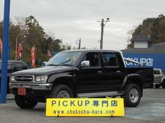 ハイラックススポーツピック ダブルキャブ ワイド 4WD オートマ リアメッキステップバンパー ロールバー 16アルミ レザー調シートカバー 中古車画像