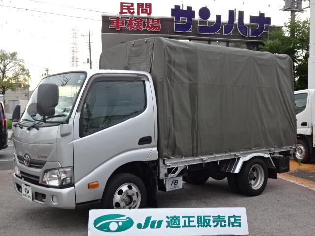 ロングジャストロー　１．４５ｔ積載１０尺平　幌付き　３．０Ｄターボ　オートマ　リヤＷタイヤ　ナビ　ＥＴＣ　ＡＢＳ　エアバッグ　フォグライト　取外し可能幌付き４ナンバー　ＬＤＦ－ＫＤＹ２３１