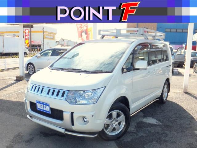 デリカD:5 G パワーパッケージ キャリア/リアラダー/アイドリングストップ/ナビTV/バックカメラ/後席モニター/パドルシフト/ETC/両側電動スライドドア/クルーズコントロール/16AW/サイドバイザー/保証書/1オーナー/禁煙(1枚目)