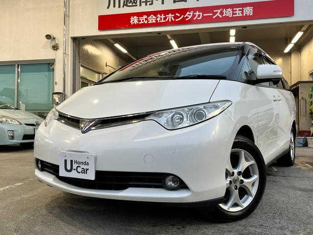 エスティマ(トヨタ) Ｇ　ワンオーナー車・Aftermarketナビ・Ｒバックカメラ・Ｒモニター・両側パワースライドドア・純正１７インチアルミ・ＥＴＣ・ＨＩＤヘツドライト・ＨＩＤフォグライト・レザーシート・パワーシート・シートヒーター・キーレス 中古車画像