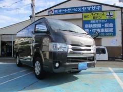 ハイエースバン ロングスーパーGL フロントフォグランプ ETC ドライブレコーダー 4WD バックカメラ 両側スライドドア TVナビ付き キーレスエントリー パワーステアリング ベンチシート パワーウィンドウ 中古車画像