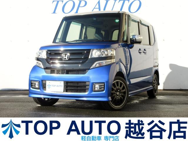 Ｇ・ターボＬパッケージ　後期　純正ナビ　フルセグＴＶ　ＤＶＤ再生　Ｂｌｕｅｔｏｏｔｈ接続　バックカメラ　ＥＴＣ　両側パワースライド　ハーフレザーシート　純正１５インチアルミ　ＨＩＤ　スマートキー　プッシュスタート