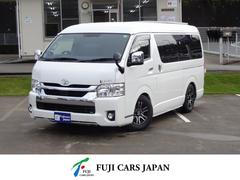 ハイエースワゴン　キャンピングカー　リンエイ　バカンチェスプライベート　バンコン　シンク　ＤＣ冷蔵庫　べバストＦＦヒーター　ツインサブバッテリー　走行充電　インバーター２０００Ｗ　ソーラーパネル　電子レンジ　走行時リアクーラー・リアヒーター　給排水タンク　液晶テレビ（トヨタ）