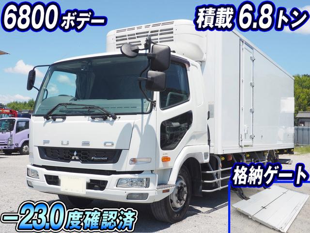 ＱＫＧ－ＦＫ６２ＦＺ　低温設定　冷凍バン車 格納ゲート付　積載６．８トン　６８００ボデー　エアサスワイド　サイド扉