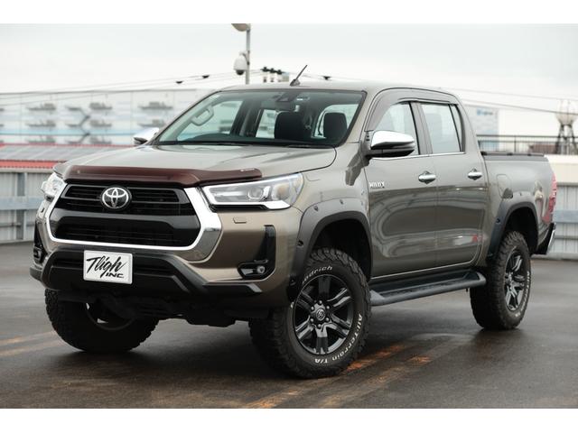 ハイラックス Ｚ　２インチリフトアップ　ＪＡＯＳオーバーフェンダー　ＢＦＧｏｏｄｒｉｃｈ　ＡＬＰＩＮＥ　ＨＤＭＩ　専用ＢｉｇＸ１１インチ　専用前後ドラレコ　バックカメラ　ナビ連動ＥＴＣ　ＵＳ　ＴＯＹＯＴＡ純正バグガード（1枚目）