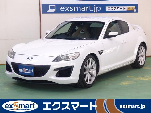 マツダ ＲＸ－８ タイプＥ　◇ＨＩＤ　◇ベージュレザーシート　◇ナビ　◇フルセグ　◇バックカメラ　◇スマートキー　◇シートヒーター　◇ＥＴＣ　◇ＴＥＩＮ車高調サス　◇ＨＫＳマフラー　◇ＤＶＤ再生　◇ミュージックサーバー