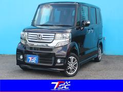 N-BOX+カスタム G・ターボパッケージ OP:HIDヘッドライト&オートライト/4WD/禁煙車/オートクルーズコントロール/両側電動スライドドア/プッシュスタート/パドルシフト付きMTモード/電動格納ミラー/ 中古車画像