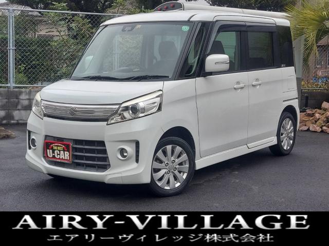 スペーシアカスタム ＧＳ　ユーザー買取車／雹害車／純正１４インチＡＷ／７型ナビ／ＵＳＢ・ＢＴ接続／フルセグ／ＣＤ・ＤＶＤ再生／両側スライドドア／オートライト／ＨＩＤライト／フロントフォグ／ベンチシート／スマキー×２／１年保証付（1枚目）