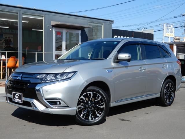 三菱 アウトランダーＰＨＥＶ Ｇリミテッドエディション　フルセグメモリーナビ／Ｂカメラ／ハーフレザー／シートヒーター／レーダークルコン／衝突軽減／ＥＴＣ／スマートキー