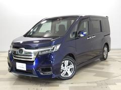 ステップワゴンスパーダ e:HEVスパーダGホンダセンシング 禁煙 ワンオーナー 追突軽減ブレーキ 9型ナビ フルセグ Bluetooth ミュージックラック DVD再生 USB接続 前後ドラレコ 両パワースライド スマートキー ETC ドアバイザー ACC 中古車画像