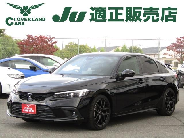 シビック（ホンダ）ＥＸ　６速ＭＴターボ／９インチコネクトナビ／前後ドラレコ／レ−ダ−クル−ズ／２．０ＥＴＣ／半革／シートヒーター／パワーシート／ブラインドスポット／バックカメラ／ＢＯＳＥサウンド／社外マフラー／ 中古車画像