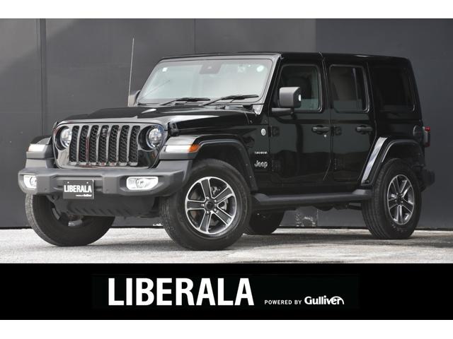 ジープ・ラングラーアンリミテッド(ジープ) サハラ　ワンオーナー　黒革　純正ナビ　フルセグ　フロントカメラ　Ｂカメラ　Ａｐｐｌｅ　ｃａｒＰｌａｙ　ステアリングヒーター　シートヒーター　ＬＥＤライト　コーナーセンサー　ＡＣＣ　ＭＴモード付ＡＴ　ＥＴＣ 中古車画像