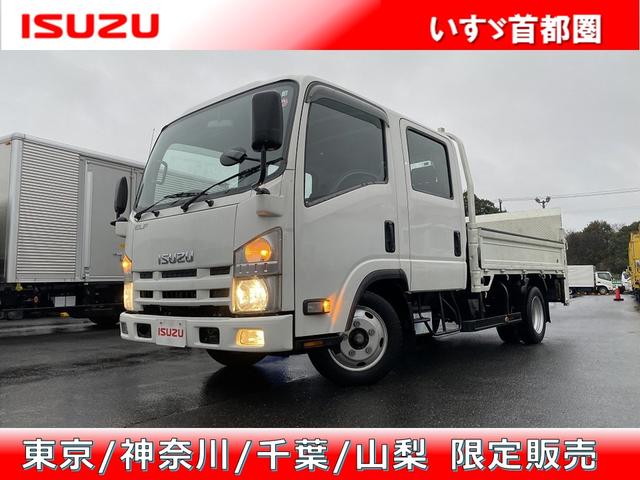 　Ｗキャブ平ボディ・５ＭＴ・積載１．８００ｋｇ・木製３方開・新明和パワーゲート昇降６００ｋｇ・電格ミラー・キーレス・距離１５０．０００ｋｍ