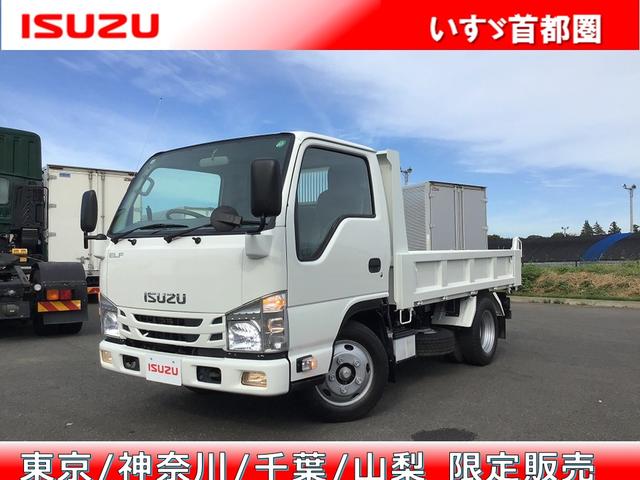 エルフトラック 　ダンプ・６ＭＴ・積載３．０００ｋｇ・新明和強化３方開・オールペン・電格ミラー・距離３０．０００ｋｍ（1枚目）