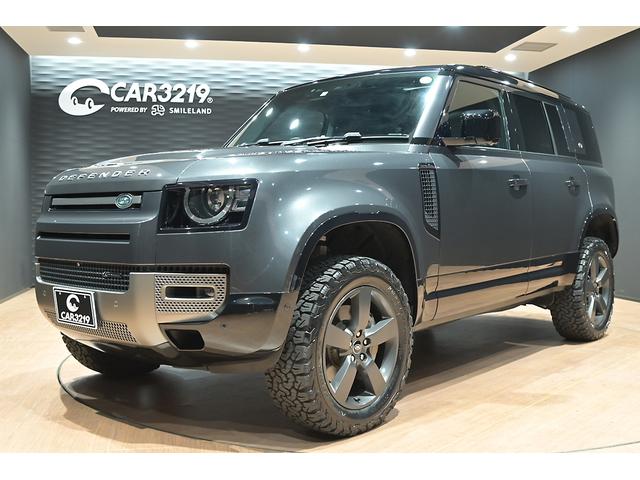 オフロード王者☆ランドロ－バ－　ディフェンダ－☆入庫 ワンオ－ナ－／パノラマル－フ／黒・白革／ＭＥＲＩＤＩＡＮ／新品タイヤ／