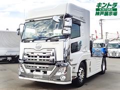 クオン  トレーラーヘッド サイドディフレクター エアロサイドバンパー アルミホイール 後輪エアサス エスコット 第五輪荷重11,500kg 10トン 10t 対応免許/大型免許 中古車画像