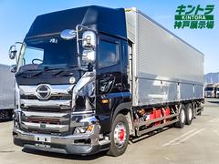 プロフィア  山田車体製アルミウイング ハイルーフ 後輪エアサス 高床 7速MT 最大積載13,500kg 荷台寸法(長959×幅238×高247) 10トン 10t 対応免許/大型免許 中古車画像