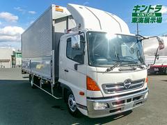 ヒノレンジャー  トランテックス製アルミウイング 格納パワーゲート 6200ボディ ワイドボディ 後輪エアサス 最大積載2300kg 荷台寸法(長622×幅240×高240) 4トン 4t 対応免許/8t限定中型免許 中古車画像