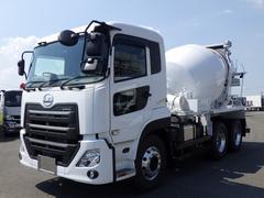 クオン  ミキサー 新明和 電動ホッパーカバー ドラム容量8.3立方メートル アルミホイール 中古車画像