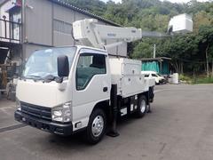 エルフトラック 高所作業車 11m トラック バケット車 アイチ スカイマスター SH11A 11m バケット積載荷重200kg ジャッキ自動セット ブーム自動格納 FRPバケット ワンピン 作動1541H バックカメラ 6MT 全塗装 整備済(2293) 中古車画像