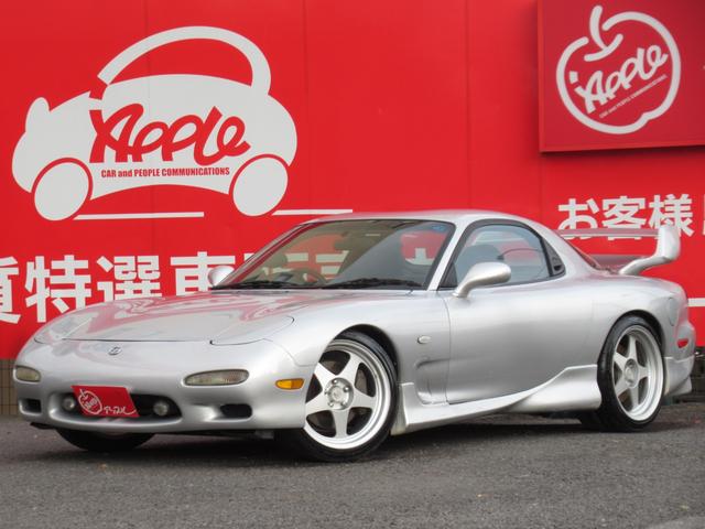 マツダ ＲＸ－７ タイプＲＳ　５ＭＴ　ディスモンドリーガマスター鍛造１８インチＡＷ　走行距離６万キロ台　社外サイドエアロ　リアアンダースポイラー　リアウィング　タワーバー　ＨＩＤヘッドライト　パワーウィンドウ　パワーステアリング