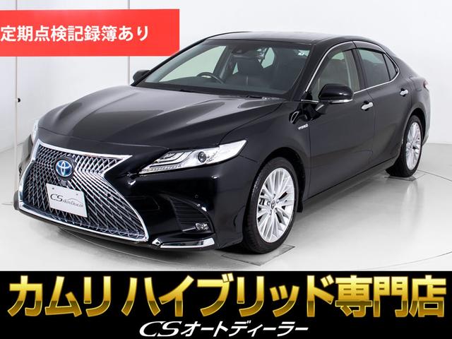 トヨタ カムリ Ｇレザーパッケージ　（禁煙車）（ワンオーナー）（新品スピンドルフェイス）（記録簿８枚）（セーフティセンス）（プリクラッシュ）（レーダークルーズコントロール）（車線逸脱警告システム）（ブラインドスポットモニター）（黒本革）