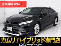 トヨタ　カムリ　Ｇレザーパッケージ　（禁煙車）（ワンオーナー）（モデリスタフルエアロ）（メーカーオプションＳＤナビ）（トヨタセーフティセンス）（クリアランスソナー）（シートヒーター）（黒本革）（パワーシート）（ＢＳＭ）（ＨＵＤ）