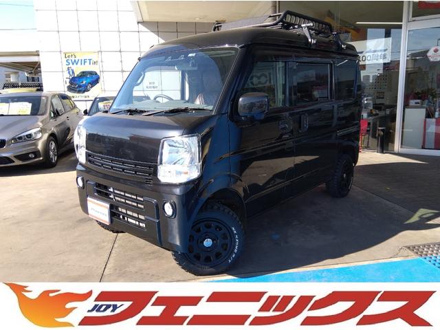 日産 ＮＶ１００クリッパーバン ＧＸターボ　車中泊仕様　ＭＧＲベッドキット　ＯＰネットラック　リフトアップ　デイトナ１４ＡＷ　Ｃｌａｚｚｉｏシートカバー　ディスプレイオーディオ　Ｂカメラ　ＬＥＤヘッドライト　ＬＥＤフォグ　ルーフキャリア